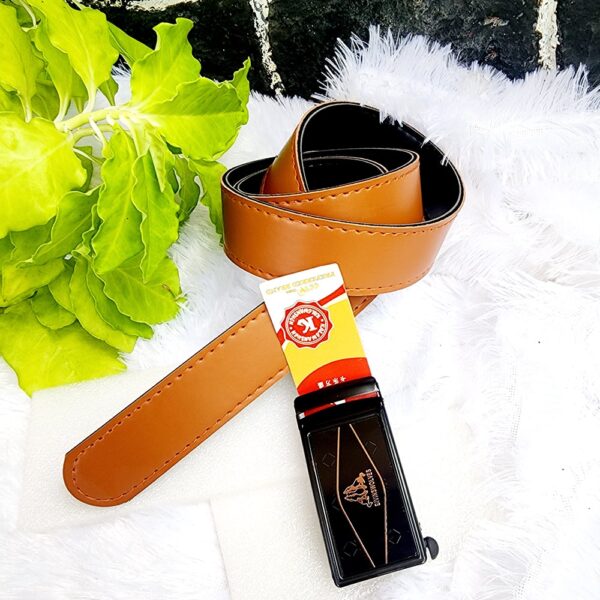 Automatic Buckle PU Leather Belt - Image 4