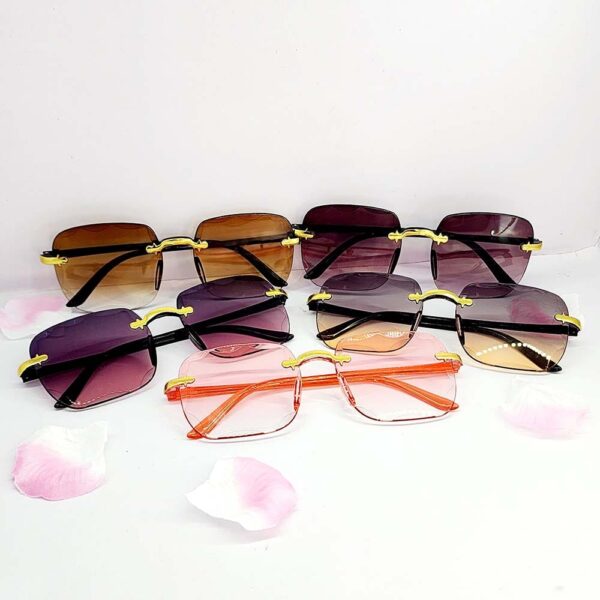 Square Frameless Ladies Sunglasses - Image 5